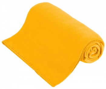 Patura Fleece Polar Material Moale si Pufos Cocolino Dimensiune 130x150 cm pentru Patut Copii Culoare Galben