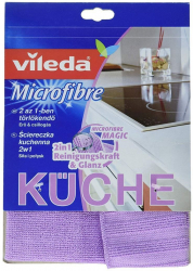 Prosop de bucatarie Vileda 12494 microfibra 2in1 32x32cm mov