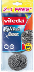 Spalatoare din inox Vileda Glitzi 21037 pentru grill cuptoare pachet 3 bucati 