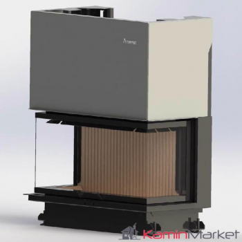 A-caminetti CRYSTAL MAX Eco - Focar Semineu 3 laturi vitrate - 110 MAX 