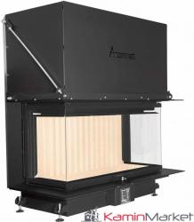 A-caminetti CRYSTAL MAX - Focar Semineu 3 laturi vitrate - 110 MAX 