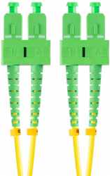 Cablu retea fibra optica cu lungime 15 m si conectori SC/APC-SC/APC Lanberg Z32282 SM DUPLEX 3.0MM G657A1 LSZH galben 