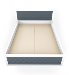 Pat Torino 160x200 cm Alb / Piele ecologica Gri 