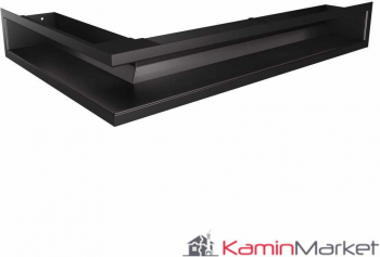 LUFT TD 9x60x40 Grila semineu pe colt - Negru Fresh 