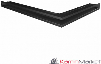 LUFT TS 6x60x80 Grila semineu pe colt - Negru Fresh 