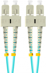Cablu retea fibra optica cu lungime 3 m si conectori SC/UPC-SC/UPC Lanberg Z43328 MM DUPLEX 3.0MM OM3 50/125 LSZH albastru 