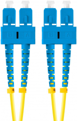 Cablu retea fibra optica cu lungime 10 m si conectori SC/UPC-SC/UPC Lanberg Z43099 SM DUPLEX 3.0MM G657A1 LSZH galben 