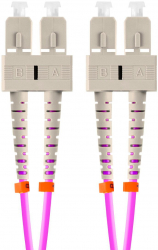 Cablu retea fibra optica cu lungime 5 m si conectori SC/UPC-SC/UPC Lanberg Z43332 MM DUPLEX 3.0MM OM4 50/125 LSZH violet 