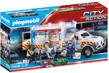 Playmobil City Action - Ambulanta cu lumini si sunete 