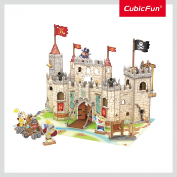 Puzzle 3D Castelul Piratilor 183 piese Cubic Fun 