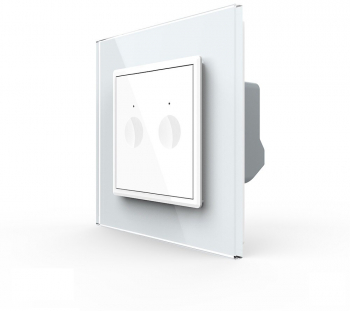 Intrerupator Dublu Cap Scara / Cruce Wi-Fi cu Touch LIVOLO – Serie Noua Alb 