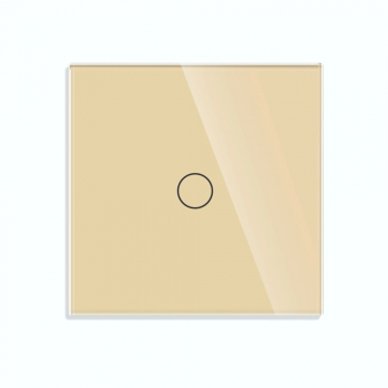 Intrerupator Simplu variator cu Touch din Sticla LUXION RF433 Auriu 
