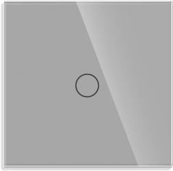 Intrerupator Simplu variator cu Touch din Sticla LUXION RF433 Gri 