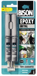 Adeziv bicomponent cu aspect metalic Bison Epoxy Metal 2x12ml 