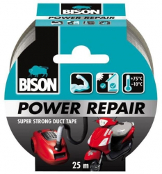 Banda adeziva texturata Bison Power Repair gri 50mmx25m 