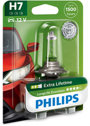 Bec auto cu halogen Philips H7 LongLife EcoVision 12V 55W 