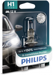 Bec auto Philips H1 X-TREME VISION PRO +150 12V 55W 