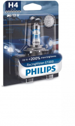 Bec auto Philips H4 Racing Vision GT200 +200 12V 55W 