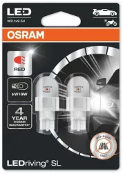 Set 2 becuri led exterior 12v w16w Rosu Ledriving Premium Bli Osram Rosu 