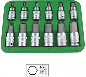 Set De 12 Piese 1/2INCH Imbusuri Hexagonale 