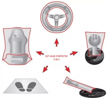 Set huse protectie auto 5 piese 