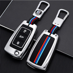 Carcasa din aluminiu premium pentru cheie tip briceag gama Volkswagen Skoda Seat 