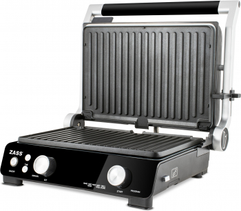 Grill digital mutifunctional Zass ZDG 10 2000W 15 programe otel inoxidabil Negru Gri 