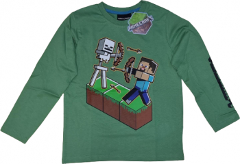 Bluza copii Minecraft Mojang Steve Skeleton 10 ani / 140 cm Verde 