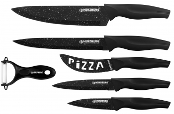 Set cutite Herzberg 6 piese negru HG-KL6BMR 