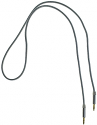 Cablu audio jack 3.5mm tata la jack 3.5mm tata stereo 100cm invelis textil argintiu