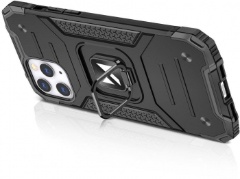Husa de protectie pentru iPhone 13 Pro cu inel popsocket magnetic Negru SOHO5381 