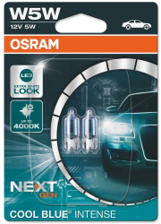 Set 2 becuri auto Osram W5W COOL BLUE INTENSE albastru Next Gen 2-buc Albastru 