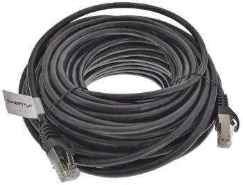 Cablu ecranat FTP Lanberg 41897 cat 6 lungime 15m AWG 26 250 MHz mufat 2xRJ45 ethernet negru 