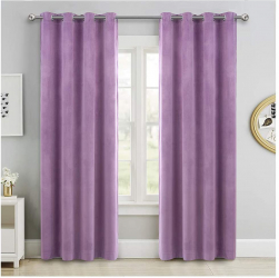 Draperie din catifea cu inele albe Madison 250x265 cm densitate 700 g/ml Violet 1 buc 