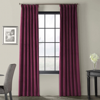 Draperie din catifea cu rejansa din bumbac tip fagure Madison 200x210 cm densitate 700 g/ml Mulberry 1 buc 