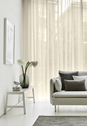 Perdea tip tesatura in cu rejansa transparenta cu ate pentru galerie Nissa Madison 1000x240 cm Crem 