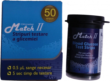 Teste glicemie OKMeter Touch II cut50 teste 