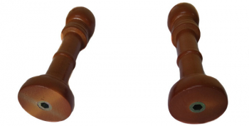 Accesorii din lemn pentru perdele si draperii cu prindere pe perete 2 bucati Teak Vivo 