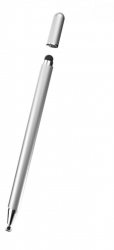 Creion tip Stylus universal 2 in 1 cu capac magnetic si doua capete utilizabile 15 cm Argintiu SOHO5423 