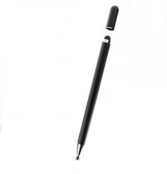 Creion tip Stylus universal 2 in 1 cu capac magnetic si doua capete utilizabile 15 cm Negru SOHO5422 