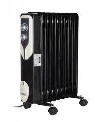 Calorifer electric Floria ZLN-3659 2000W 9 elementi 3 trepte de putere Termostat reglabil Negru 