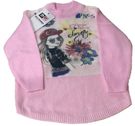 Bluza roz cu maneca lunga - 04-05 ani 