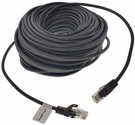 Cablu UTP Lanberg 42785 cat.5e mufat 2xRJ45 lungime 30m AWG 26 100 MHz de legatura retea ethernet negru 