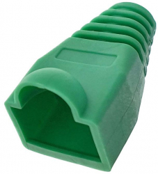 Set 100 bucati manson de protectie mufa RJ45 capac pentru conector UTP RJ45 cu cablu LAN Ethernet Cat5/5e/6 verde