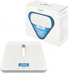 Cantar electronic Vitammy Grow pentru nou-nascuti sugari copii si adulti tava detasabila ecran LCD greutate maxima 100 kg 