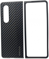 Husa compatibila cu Samsung Galaxy Z Fold ultraslim cu insertii de carbon Negru SOHO5464 