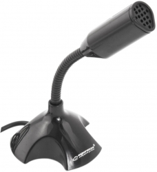 Microfon USB Esperanza Scream cu brat flexibil si suport cablu 100 cm negru 