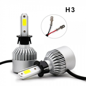 Set doua becuri auto S2 H3 72W 16000 lumeni pe set 