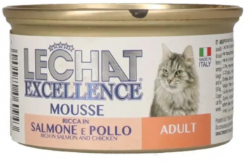 Lechat Excelence Mousse 85G Adult Somon/Pui 