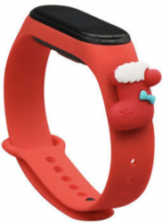 Curea bratara fitness compatibila cu Xiaomi Mi Band 3 si Mi Band 4 silicon Red Sock MON-BBL5709 
